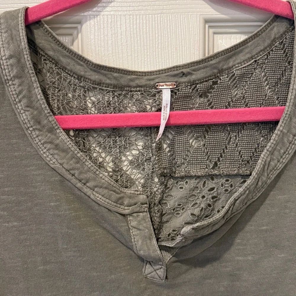 Free People Patches of Lace crochet back top, small